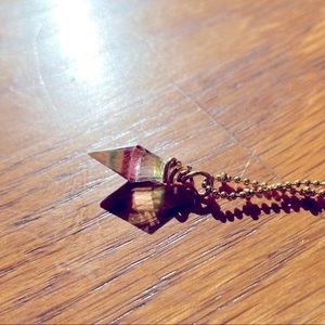 Czech glass upcycled pendant